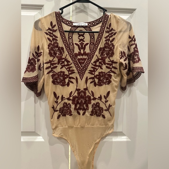 Follow Your Fancy Embroidered Mesh Bodysuit - Picture 3 of 4